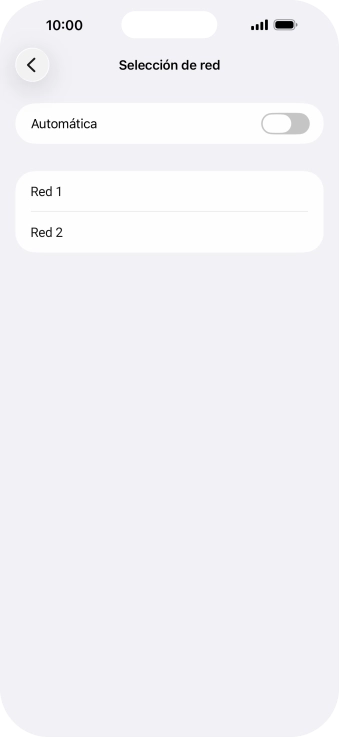 Si desactivas la función, pulsa la red deseada. Si desactivas la función, pulsa la red deseada.