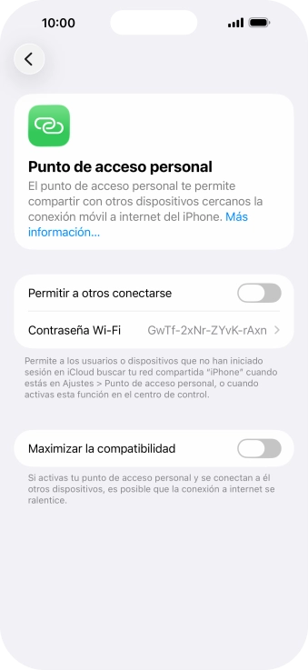 Pulsa Contraseña Wi-Fi e introduce una contraseña. Pulsa Contraseña Wi-Fi e introduce una contraseña.