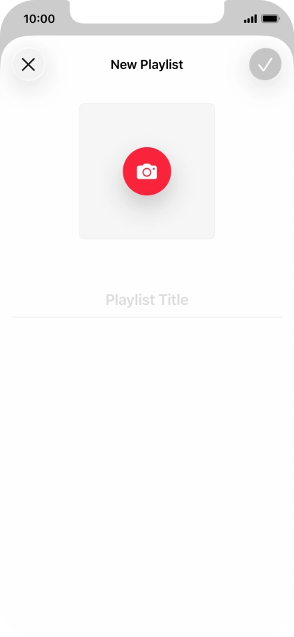Press the text input field and key in a name for the playlist. Press the text input field and key in a name for the playlist.