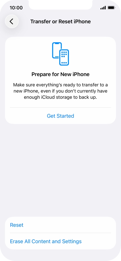 Press Reset. Press Reset.