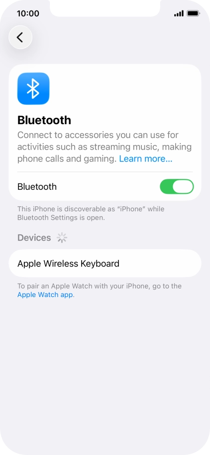 Press the required Bluetooth device and follow the instructions on the screen to pair the device with your phone. Press the required Bluetooth device and follow the instructions on the screen to pair the device with your phone.