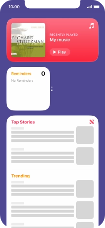 Press and hold the required Widget Stack. Press and hold the required Widget Stack.