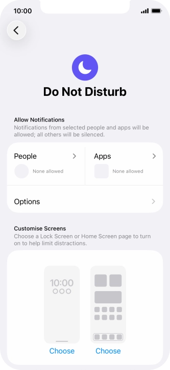 Press People and follow the instructions on the screen to select which contacts you would like to receive calls and notifications from when Do Not Disturb is turned on. Press People and follow the instructions on the screen to select which contacts you would like to receive calls and notifications from when Do Not Disturb is turned on.