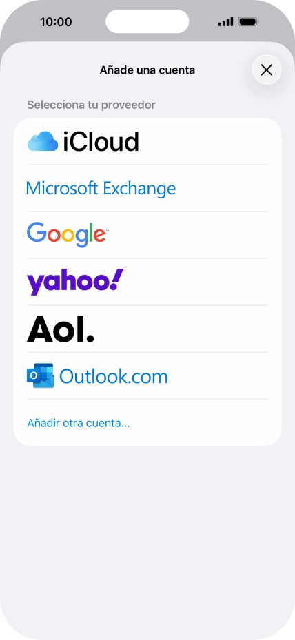 Pulsa Añadir otra cuenta.... Pulsa Añadir otra cuenta....