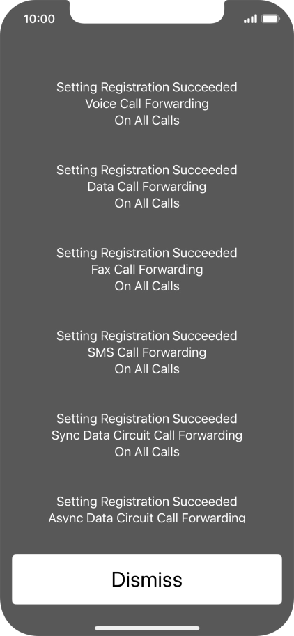 Press Dismiss. Press Dismiss.
