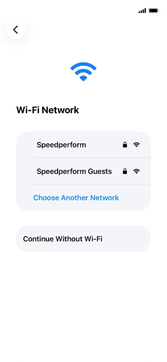 Press the required Wi-Fi network. Press the required Wi-Fi network.