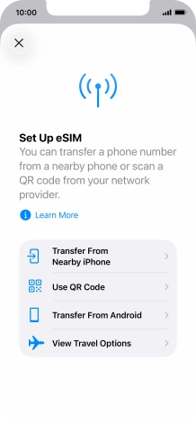 Press Use QR Code. Press Use QR Code.