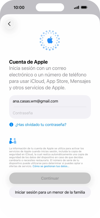 Pulsa Contraseña e introduce la contraseña de tu Cuenta de Apple. Pulsa Contraseña e introduce la contraseña de tu Cuenta de Apple.