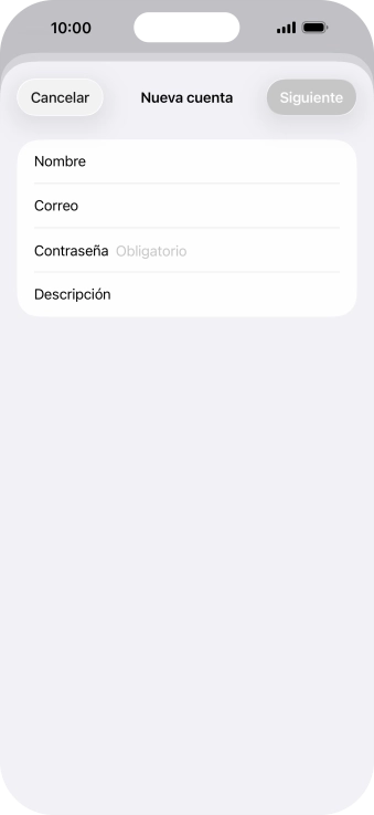 Pulsa Contraseña e introduce la contraseña de tu cuenta de correo electrónico. Pulsa Contraseña e introduce la contraseña de tu cuenta de correo electrónico.