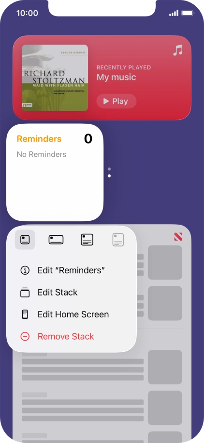 Press Edit Stack. Press Edit Stack.