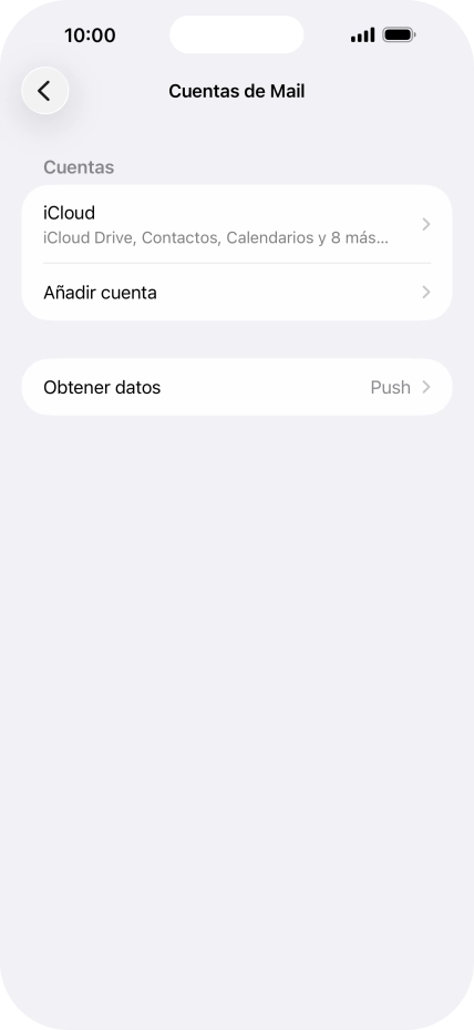 Pulsa Añadir cuenta. Pulsa Añadir cuenta.