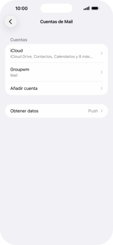 Pulsa el nombre de la cuenta de correo electrónico que acabas de crear. Pulsa el nombre de la cuenta de correo electrónico que acabas de crear.