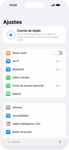 Pulsa Cuenta de Apple. Pulsa Cuenta de Apple.