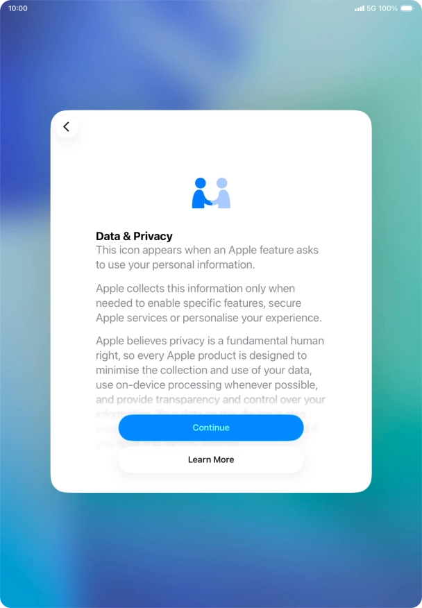 Press Continue. Press Continue.