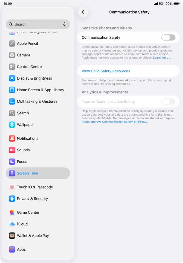 Press the indicator next to Press the indicator next to