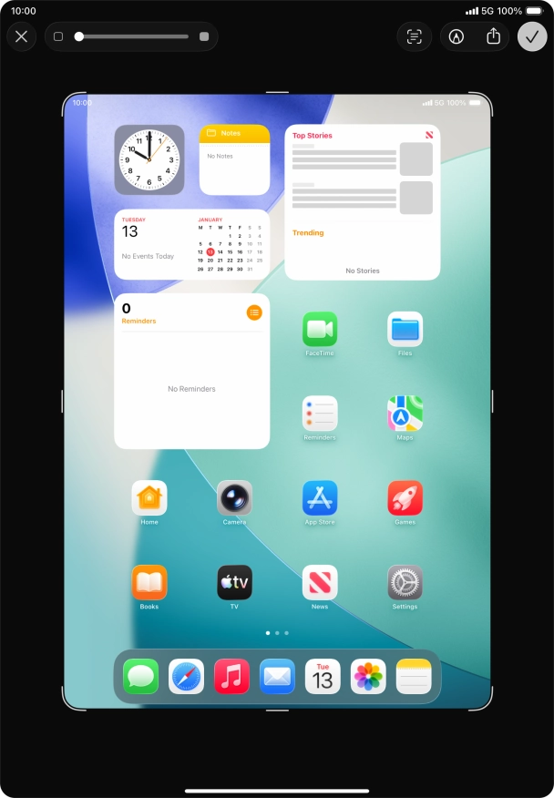 Follow the instructions on the screen to edit and save your screenshot. Follow the instructions on the screen to edit and save your screenshot.