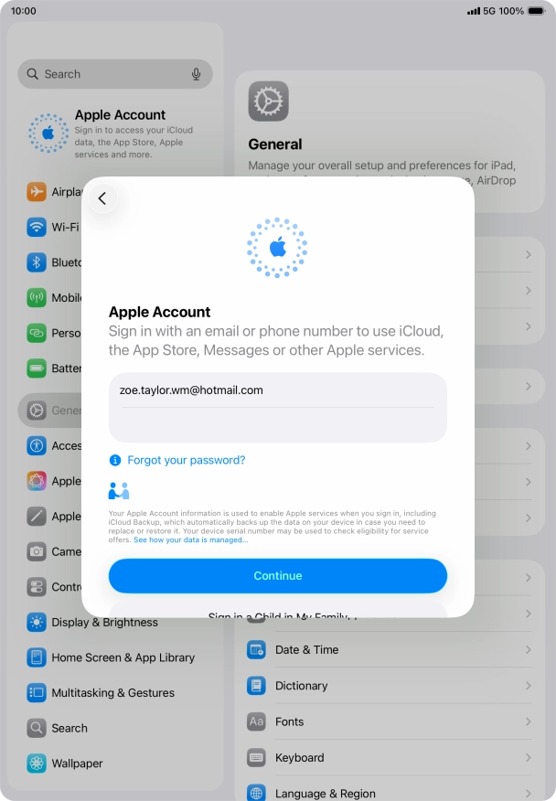 Press Continue. Press Continue.
