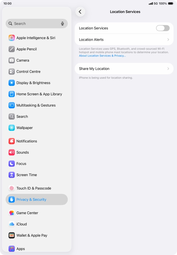 Press the indicator next to Press the indicator next to