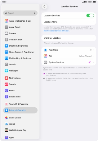 Press the required app. Press the required app.