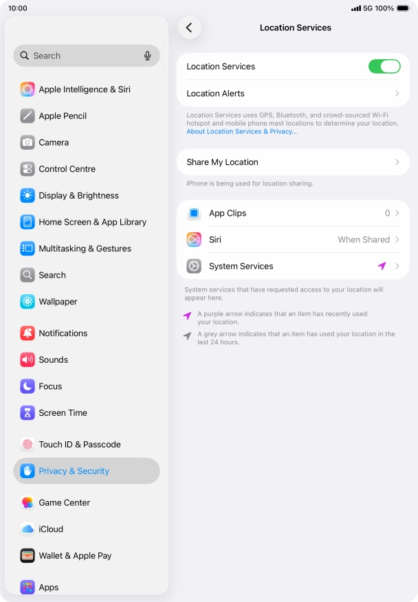 Press the required app. Press the required app.