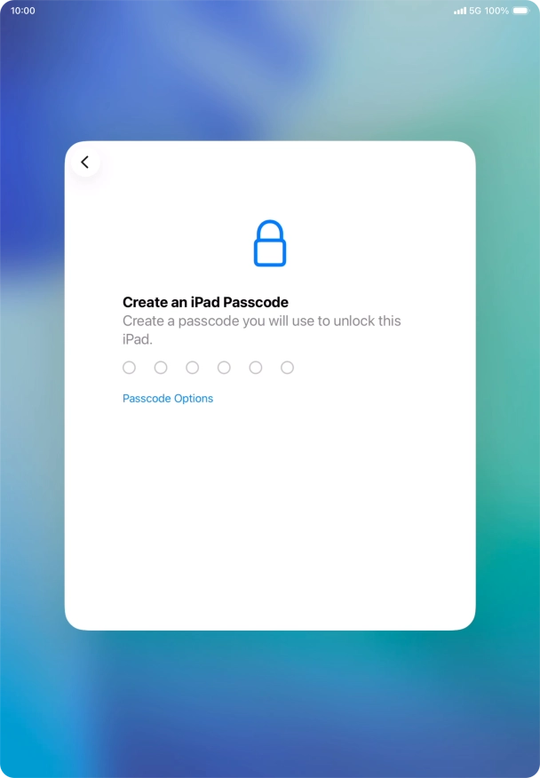 Press Passcode Options. Press Passcode Options.