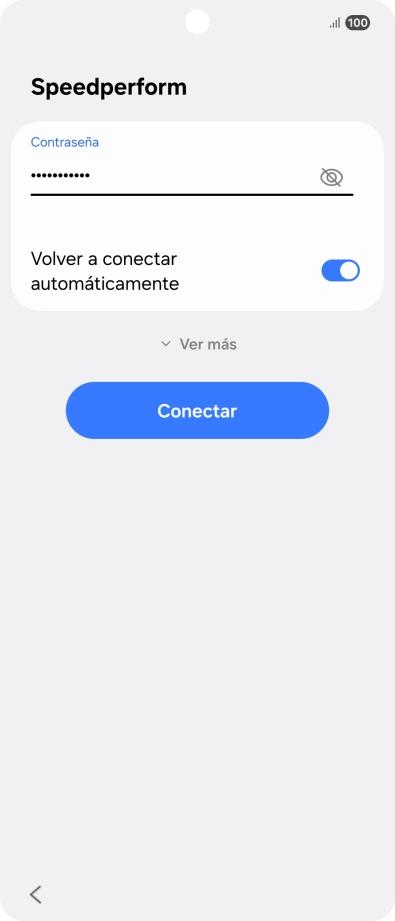 Introduce la contraseña de la red wifi y pulsa Conectar. Introduce la contraseña de la red wifi y pulsa Conectar.
