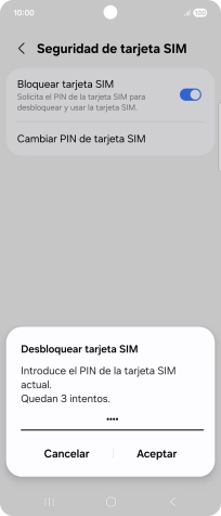 Introduce tu código PIN y pulsa Aceptar. Introduce tu código PIN y pulsa Aceptar.