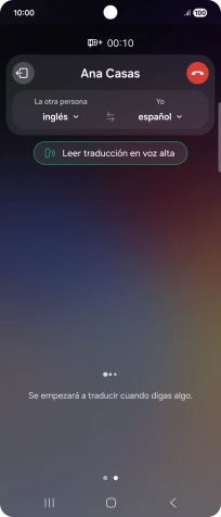 Sigue las indicaciones de la pantalla para seleccionar los ajustes de idioma deseados y utilizar la función. Sigue las indicaciones de la pantalla para seleccionar los ajustes de idioma deseados y utilizar la función.