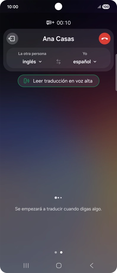 Sigue las indicaciones de la pantalla para seleccionar los ajustes de idioma deseados y utilizar la función. Sigue las indicaciones de la pantalla para seleccionar los ajustes de idioma deseados y utilizar la función.