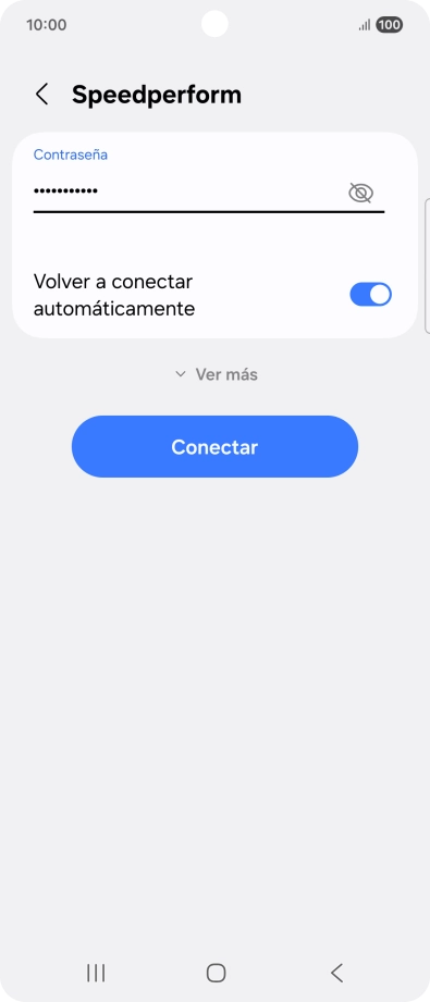 Introduce la contraseña de la red wifi y pulsa Conectar. Introduce la contraseña de la red wifi y pulsa Conectar.