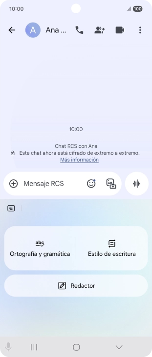 Para generar un texto, pulsa Redactor y sigue las indicaciones de la pantalla para utilizar la función. Para generar un texto, pulsa Redactor y sigue las indicaciones de la pantalla para utilizar la función.