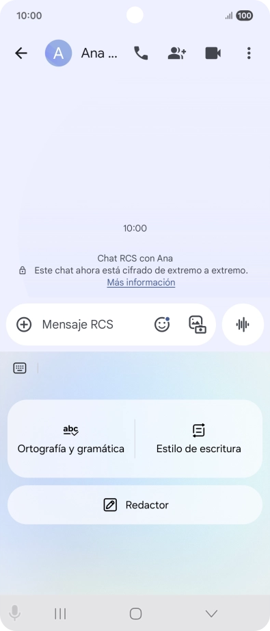 Para generar un texto, pulsa Redactor y sigue las indicaciones de la pantalla para utilizar la función. Para generar un texto, pulsa Redactor y sigue las indicaciones de la pantalla para utilizar la función.