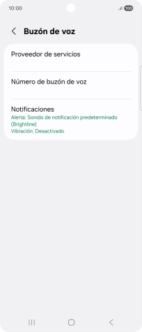 Pulsa Número de buzón de voz. Pulsa Número de buzón de voz.