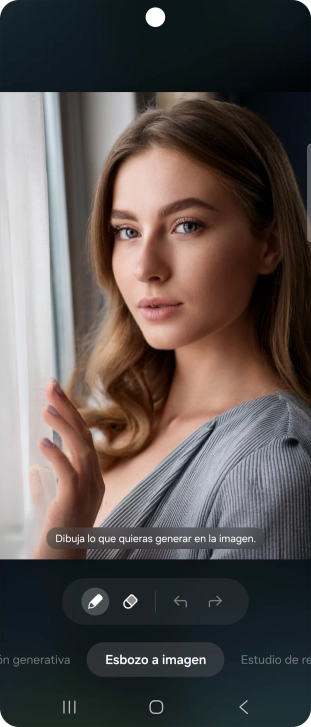 Para añadir un elemento a la fotografía o la imagen, pulsa Esbozo a imagen. Para añadir un elemento a la fotografía o la imagen, pulsa Esbozo a imagen.