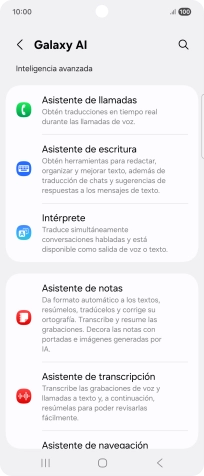 En la pantalla aparecen ahora más ejemplos de cómo puedes utilizar Galaxy AI. En la pantalla aparecen ahora más ejemplos de cómo puedes utilizar Galaxy AI.