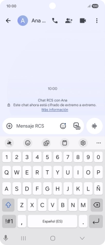 Selecciona una conversación o crea un nuevo mensaje y pulsa el icono de IA. Selecciona una conversación o crea un nuevo mensaje y pulsa el icono de IA.