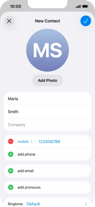 Press the confirm icon. Press the confirm icon.