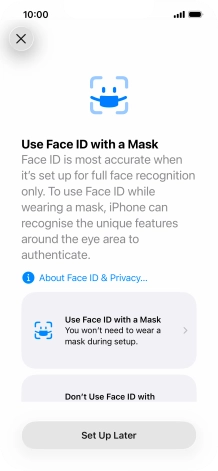 Press Set Up Later. Press Set Up Later.