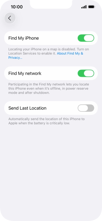 Press the indicator next to Press the indicator next to