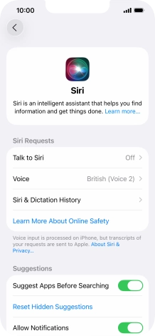 Press Talk to Siri. Press Talk to Siri.