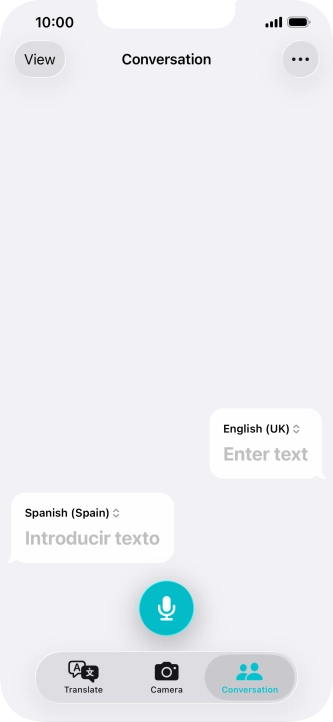 Press the microphone icon and say the required word or sentence. Press the microphone icon and say the required word or sentence.