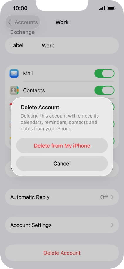 Press Delete from My iPhone. Press Delete from My iPhone.