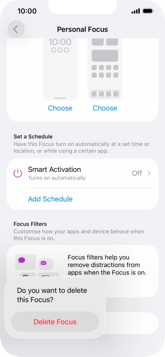 Press Delete Focus. Press Delete Focus.