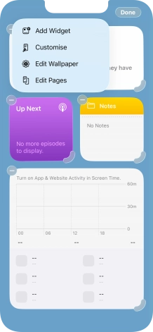 Press Add Widget. Press Add Widget.