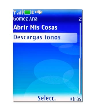 Si selecciona Descargas tonos: Si selecciona Descargas tonos: