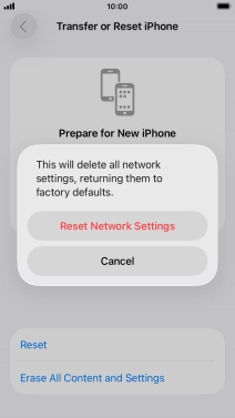 Press Reset Network Settings. Press Reset Network Settings.