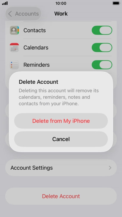 Press Delete from My iPhone. Press Delete from My iPhone.