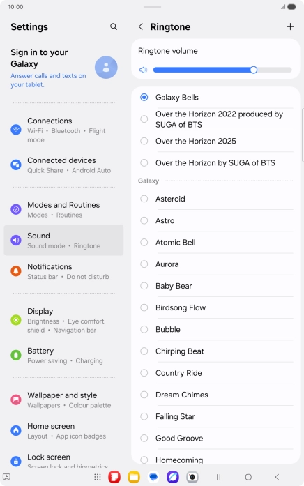 Press the required ring tones to hear them. Press the required ring tones to hear them.