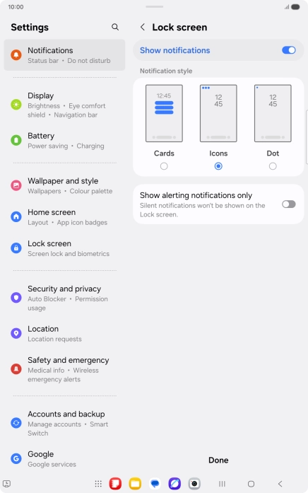 Press the required settings. Press the required settings.