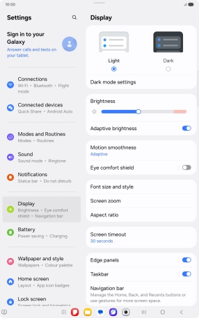 Press Screen timeout. Press Screen timeout.